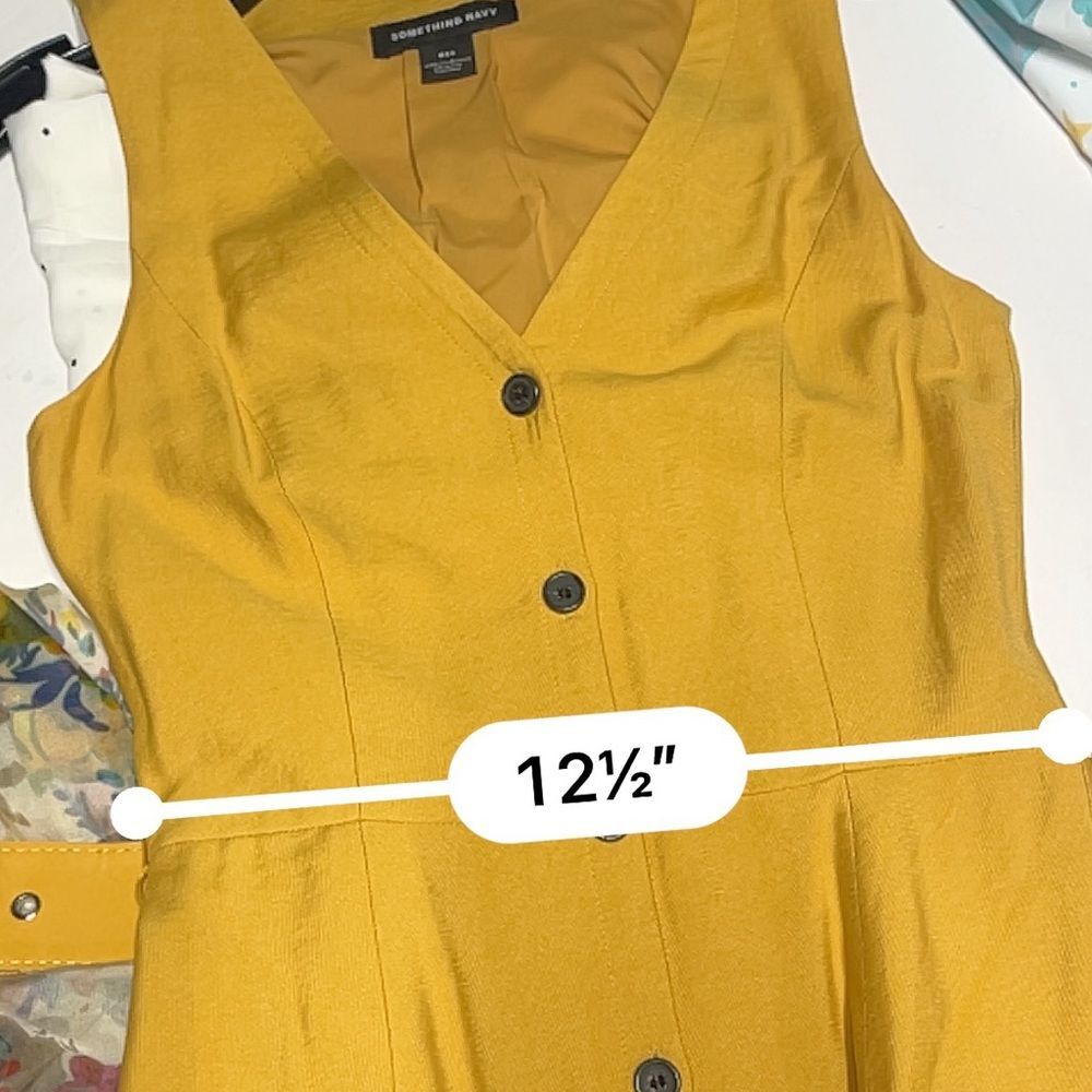 Something Navy Sleeveless Button-Up Midi Dress XXS NWOT - Picture 15 of 16